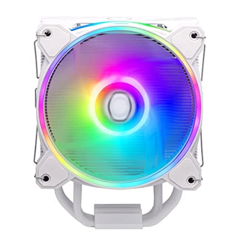 Image of Cooler Master Hyper 212 Halo CPU Air Cooler - Pure White Aluminium Finish, 4 Continuous Direct Contact Heat Pipes with Fins, MF120 Halo2 ARGB Fan, ARGB Auto Detect, LGA1700 & AM5 Brackets - White