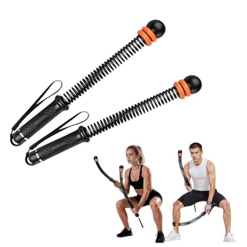 Image of Ryfpdml 2Pcs Ropeless Battle Rope, Adjustable Resistance Ropeless Battle Ropes for Exercises Portable Quiet Cordless Training Rope Fitness Equipment for Home Gym Strength
