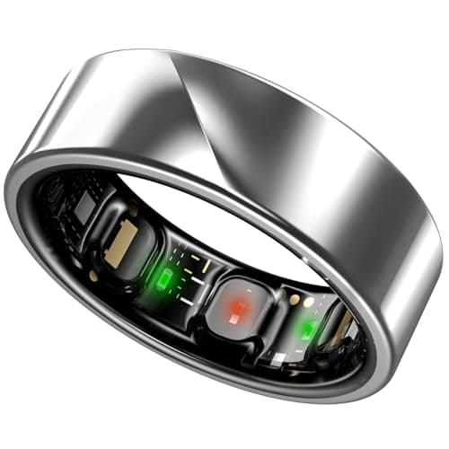 Image of Luna Gen 1 - Most Accurate Smart Ring for Men & Women with Charging Case (No Subscription fee), 6 Day Battery, Health Insights, Activity Tracking, AI Assistance, App Support (Stardust silver, 11)