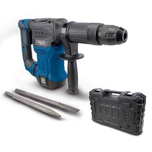 Image of Scheppach AB1500X Demolition Hammer | 20J Impact Force Concrete Breaker | 1300W SDS-Max | Anti Vibration Jackhammer | Inc .Pointed & Flat Chisel & Case