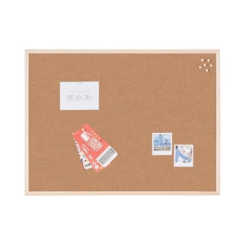 Image of Bi-Office MC040012010 Basic Cork Board, Pine Wood Frame, 60 x 45 cm