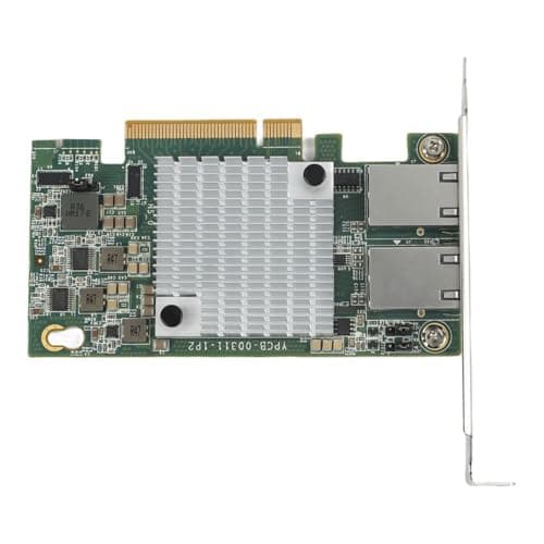 Image of EasyByMall 10G Ethernet Network Adapter with X540 Chip, Dual RJ45 Ports, PCIe 2.1 x8, 10/100/1000/10000Mbps Auto-Sensing for Windows Server and Linux