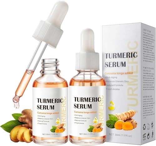 Image of Leogony 2PCS Lightening Turmeric Serum Dark Spot Removal Corrector for Face Skin Glow, 30 ml, Anti Aging, Hydrating, Reduce Wrinkles