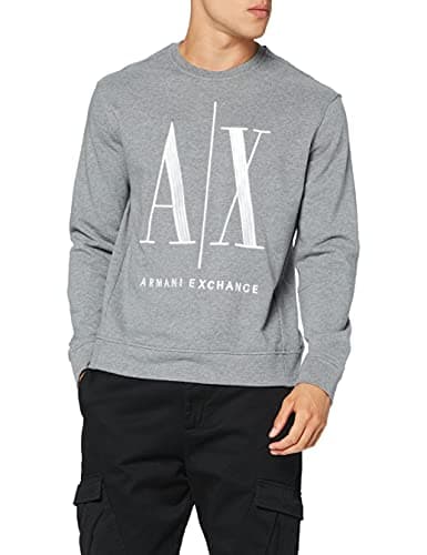 Image of Armani Exchange Men's Icon Project Sweatshirt, Grey (Bc09 3930), Large