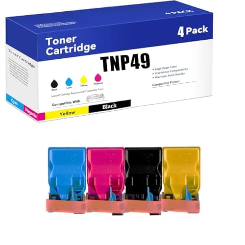 Image of SIWANYS Compatible for Konica Minolta TNP49 TNP49BK TNP49C TNP49Y TNP49M Toner Cartridge Replacement for Konica Minolta Bizhub C3351 C3851 Printer Ink (4-Pack KCMY),4 color