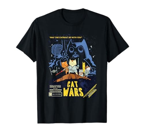 Image of Funny Parody T-Shirt Cat Wars Cats Lovers Movies Comics T-Shirt