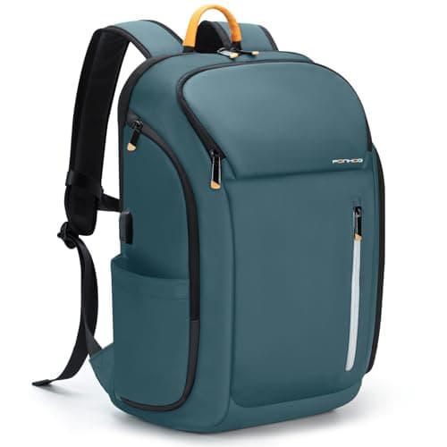 Image of Ponhog Backpack for Men - 30L Large Capacity Laptop Rucksack for Men, 17.3 Inch Anti-Theft Business Bag with USB Port & Multiple Pockets, Durable 900D Nylon for Work/Travel/College, Light Blue