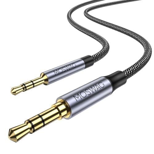 Image of MOSWAG 3.5mm to 2.5mm Aux Audio Cable, 3.5mm to 2.5mm Audio Cable Cord Replacementfor for Bose 700 QuietComfort QC45 QC35II QC35 QC25 Noise Cancelling Headphones, JBL E45BT E55BT E65BTNC