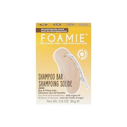 Image of FOAMIE Shampoo Bar, Argan Oil for Dry & Frizzy Hair, Plastic-Free, pH-Balanced, Soap-Free, No Sulphates or Parabens. Made in the UK.