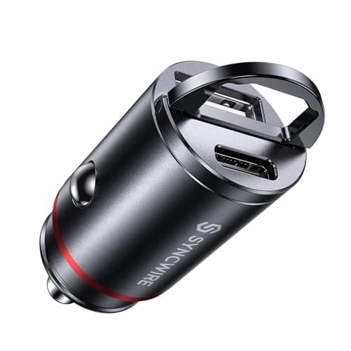 Image of Syncwire Car Charger USB C & USB Socket 12V [PD30W & QC3.0 30W] All Metal USB Car Cigarette Lighter Fast for iPhone 16 Pro Max 15 14 13 12, Samsung