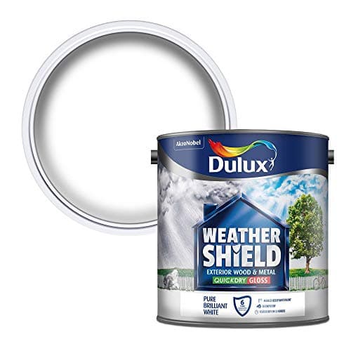 Image of Dulux Weather Shield Quick Dry Gloss Paint, 2.5 L - Pure Brilliant White