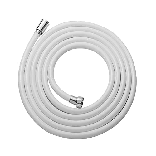 Image of OFFO Shower Hose 3m, PVC Universal Smooth Shower Pipe with Shower Hose Washer High Pressure Shower Hoses for Bath Taps Replacement, White
