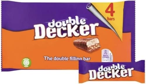 Image of 3 x Double Decker Chocolate Bar 4 Pack 149.2g Delicious Tasty And Twisty Treat Gift Hamper For Birthday,Christmas