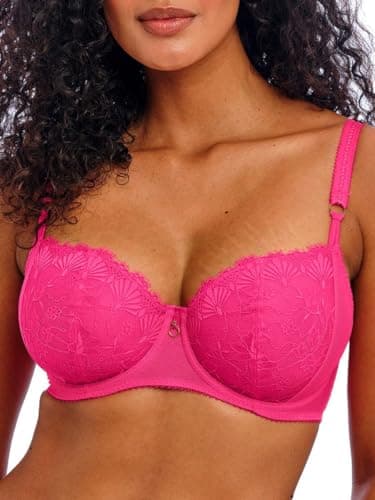 Image of Freya Women's Fascinate Underwire Unlined Balconette Bra, Hot Pink, 34F