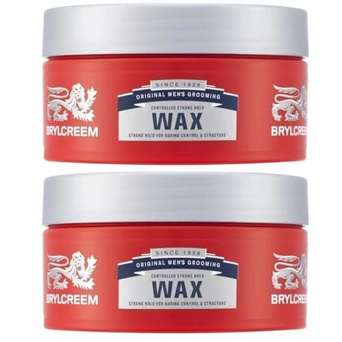 Image of Brylcreem Strong Hold Hair Wax 2 x 75ml Pack - Non-Greasy, Long-Lasting Control for Men, Adds Structure & Shine, Easy Styling, Ideal for Short Hair