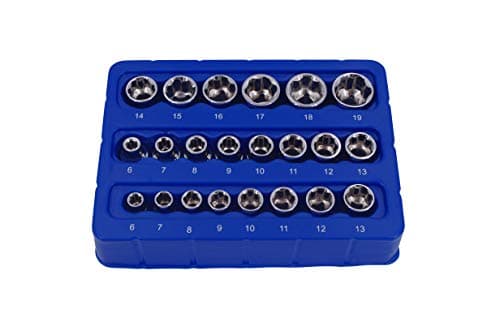 Image of BERGEN Super-Lock Shallow Socket Set 22pc 1/4" 6-13mm & 3/8" 6-19mm 1398