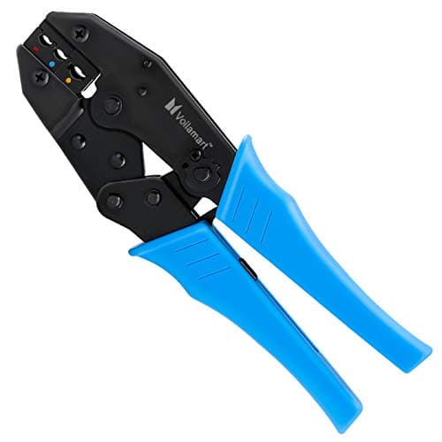 Image of Voilamart Ratchet Crimping Tool for Insulated Electrical Connectors, Terminal Crimper 0.5-6.0 mm² 22-10 AWG