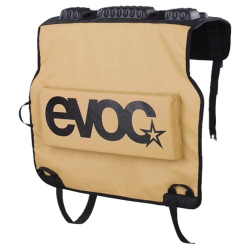 Image of EVOC TAILGATE PAD DUO Mountain bike transport for pickups, (bike transport bag with fork tube padding, with camera flap), sand
