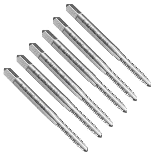 Image of sourcing map 6pcs Straight Flute Thread Tap, 6-32 UNC Screw Threading Tapping Tool Thread Milling Machine Taps, High-Speed Steel 6542 (HSS 6542)