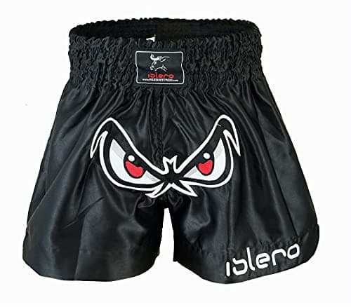 Image of Islero Muay Thai Fight Shorts MMA Kick Boxing Grappling Martial Arts Gear UFC Men (UK, Alpha, Regular, Regular, Black, XS)