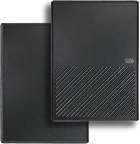 Image of GFTIME 43 x 32cm Cast Iron Griddle for Landmann EMAILLEE Triton 3 and 4 Burner 13190, Enders Boston 4, Enders Monroe PRO 4, Enders Boston 6, BBQ Grill Plate for Gas BBQ Egg Meat Frying BBQ, 1 Pack