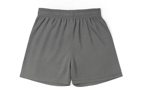 Image of BSBAAA FASHIONS Boys Sports Shorts, Gym Football Training Activewear, Kids School PE Shorts Lightweight Quick Dry Pull-On (Grey, 9-10 Years)