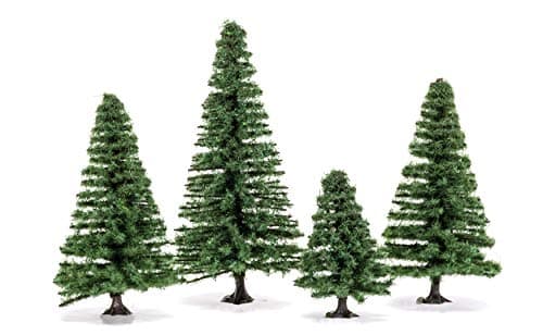 Image of Hornby R7207 Small Fir Trees for Model Railway OO Gauge, Model Train Accessories for Adding Scenery, Dioramas, Woodland, Buildings and More, Model Making Kits - 1:76 Scale Model Accessory