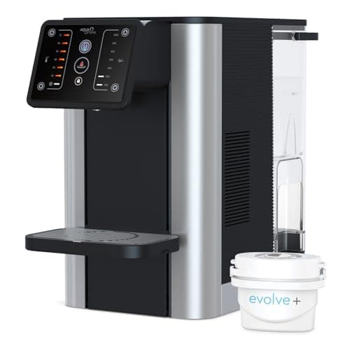 Image of Aqua Optima Aurora Instant Hot & Cold Filtered Water Dispenser - Reduces Limescale, Microplastics, Chlorine & More with the Evolve+ Filter - Worktop 3.8L Boiling & Cold Water Machine for Home & Office