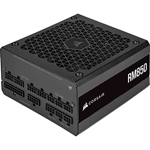 Image of Corsair RM850 (2021), RM Series, 850 Watt 80 Plus Gold Fully Modular ATX Power Supply (Triple EPS12V Connectors, Low-Noise Operation, Zero RPM Fan Mode, 105°C Capacitors, Modern Standby) Black