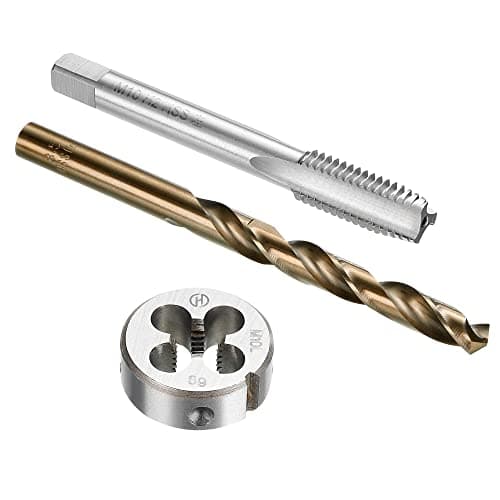 Image of sourcing map Tap and Die and Drill Bit Set, M10 x 1.5 Left Hand Thread Milling Tap and Round Die, 8.5mm Cobalt High Speed Steel Twist Drill Bit