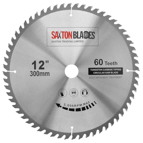 Image of Saxton TCT Circular Wood Saw Blade 300mm x 30mm x 60T for Bosch, Makita etc Fits 305mm Saws