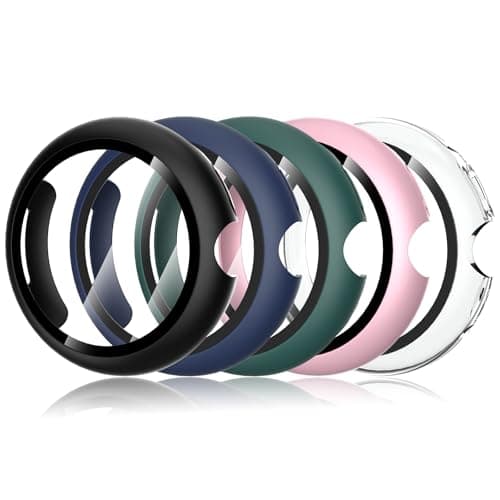 Image of Simpeak 5-Pack Hard PC Case with Screen Protector Compatible with Google Pixel Watch 3 41mm 2024, Anti-Scratch Ultra-Thin Protective Bumper Cover Cases Compatible with Google Pixel Watch 3 41mm
