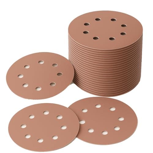 Image of LESNIC 600 Grit Sanding Discs 50 pcs, 125mm Sanding Sheets 5in 8 Holes Pads Hook and Loop for Orbit Orbital Sander and All Oscillating Tools