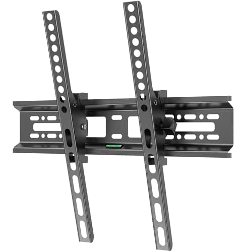Image of TV Wall Bracket for Most 23-60 Inch TVs - Sturdy Tilt TV Brackets, Ultra Slim TV Wall Mount with VESA 75x75-400x400mm - Up to 45kg - With Spirit Level - 55 Inch TV Wall Bracket - Black