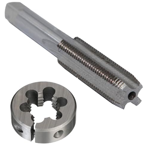 Image of Drill America POUTRM22X1.5 m22 X 1.5 Tap and Die Kit, HSS Plug Tap and 2" OD HSS Round Die