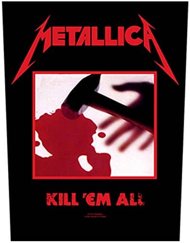 Image of Metallica Back Patch Kill Em All Official Black Woven 36 cm x 29 cm One Size