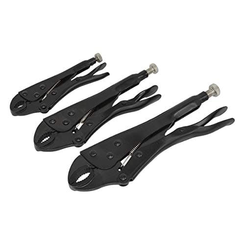 Image of Sealey Ak668 Locking Pliers Set 3Pc Rust Resistant