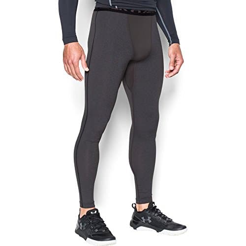 Image of Under Armour Ua Coldgear Armour, Legging Men's, Carbon Heather, Medium, 1