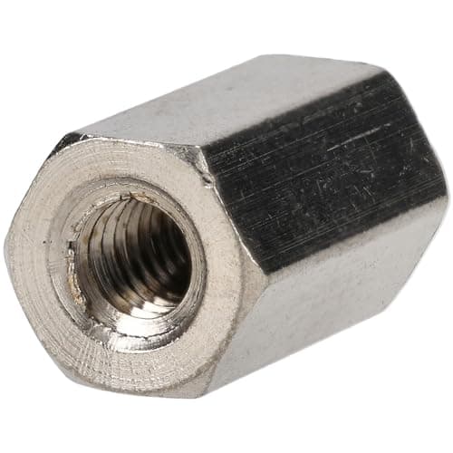 Image of R-TECH 524423 Hex Threaded F-F Spacers Brass M4 12mm - Pack Of 25