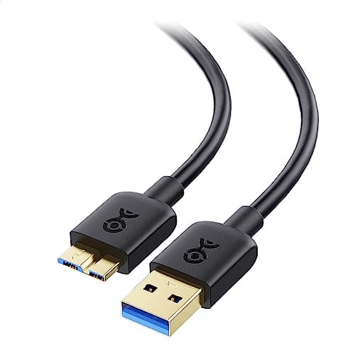 Image of Cable Matters Micro USB 3.0 Cable 2m (Micro USB 3 Cable/USB External Hard Drive Cable) in Black 2 Metre for External Hard Drives Western Digital My Passport, Seagate Expansion, Toshiba Canvio