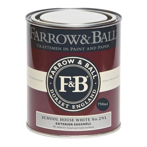 Image of Farrow & Ball School House White No. 291 Exterior Eggshell 750ml