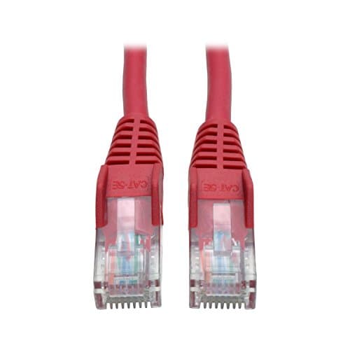 Image of TRIPP LITE Cat5e 350MHz Snagless Molded Patch Cable (RJ45 M/M) - Red, 14-ft.(N001-014-RD)