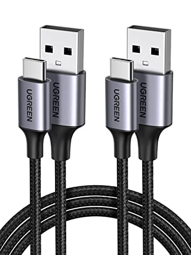 Image of UGREEN USB C Charger Cable 2 Pack USB to USB C Cable Fast Charging Lead QC 3.0 Data Transfer Compatible with iPhone 17/16/15 Galaxy S25 S24 Ultra Redmi Note 9 Mi 13 Pixel 9 8 Huawei P60 P50 (1M)