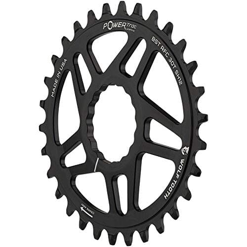 Image of Wolf Tooth: Elliptical DM Chainring for Race Face Cinch for Shimano 12 spd Chain 32t Boost - Black - 32t Boost Shimano 12 spd