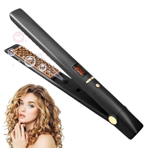 Image of Hair Crimper, Crimping Tool Hair for Root Volumizing, Ceramic Hair Crimpers for Women with Adjustable Temperature & Negative Ion Auto Power Off Anti-Scald for Lasting Fluffy Root Volume (Black)