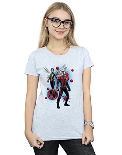 Image of Marvel Women's Ant-Man and The Wasp Particle Pose T-Shirt Sport Grey X-Large