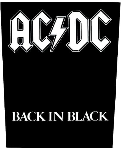 Image of AC/DC Back In Black large sew-on back patch (mm)