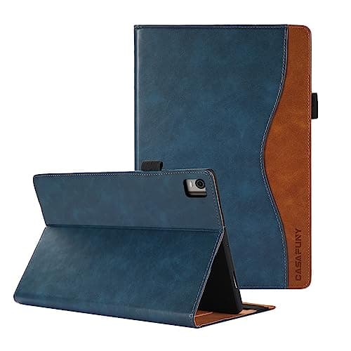 Image of CASAFUNY Case for Nokia T21 Tablet 2022, Premium PU Leather Protective Book Cover with Stand Function Document Slots for Nokia T21 10.4" (TA-1495, TA-1521, TA-1505, TA-1487), Blue