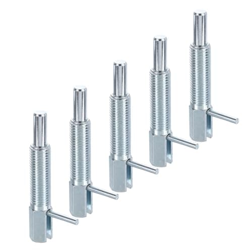 Image of sourcing map 5Pcs Retractable Indexing Plunger Pin, M16 l Spring Plunger Carbon Steel Spring Loaded Latch Telescopic Locking Pin for Machinery Shipbuilding