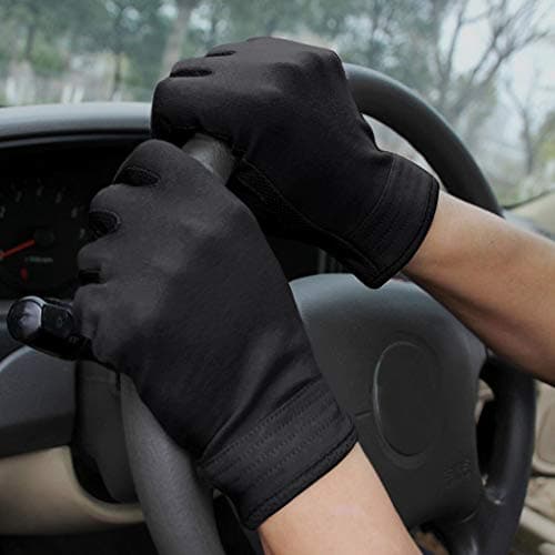 Image of YJZQ UV Protection Driving Gloves for Men Breathable Lightweight Touch Screen Gloves Non-Slip Quick Dry Outdoor Summer Driving Riding Mittens Motorcycle Camping Gym Workout Fullfinger Gloves